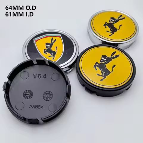 4pcs Donkey Logo Emblem Car Wheel Center Caps 64MM O.D (I.D 61MM) Car Wheels Rim Hub Hubcaps Cover R