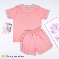 KATUN TWETOS Basic Tee 0-3 Years Children's Set Spandex Set Cotton T-Shirt Daily Sleep Shorts Baby B