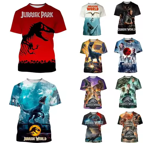 100-6XL Summer Newest 3D Print Jurassic World 2 Fallen Kingdom Jurassic Park 5 Men/Women Casual Hip 