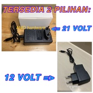 CASAN ADAPTER CHARGER MESIN BOR CORDLESS BATERAI 21V 12V 36V 48V JLD kabel cas batere bor