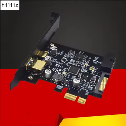 H1111Z USB 3.0 PCI-E Expansion Card Adapter External USB3.0 Port + 2.4A Fast Charge Internal 19pin H