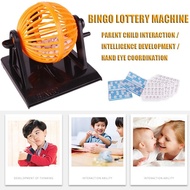 Large Traditional Bingo Game Family Lottery Game Revolving Dispenser Balls Ball Machine Cards O0k9