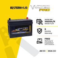 [ FREE INSTALLATION ] Bateri Kereta 105D31L 105D31R | Voltec PRO | Car Battery | Toyota Hilux Hiace 