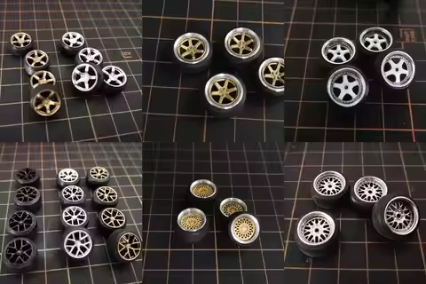 1:43 15mm Wheels And Tires LM ADVAN S1 Modify Parts for 1/43 Car Models