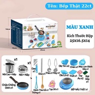 Đồ Chơi Nấu Ăn Thật Trọn Bộ Cho Bé Đồ Chơi Nhà Bếp mini Nấu Ăn Thật
