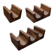 [Predolo3] Wooden Tacos Holder Serving Platter Divider Sushi Display Walnut Wooden Sushi Tray for Ga