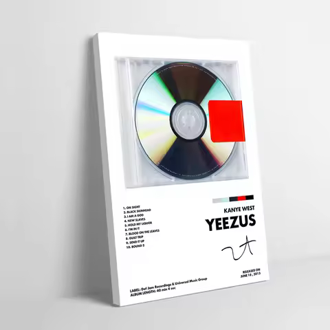 Kanye West Yeezus Printing Poster Customizable Pictures Wall Art Canvas Painting for Gamer Decoratio