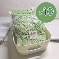 (ราคาส่ง10ถุง) เส้นข้าวซอยหยก เส้นสด ใช้ได้ทั้งลวกและทอด