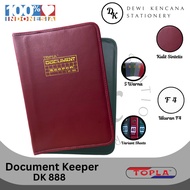 Document Keeper F4 (Folio) Waterproof Zippered Document Diploma Folder TOPLA DK-888 File Organizer F