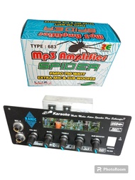 Kit power amplifier speaker aktif plus mp3 USB 750W PMPO - ( Kit Spider Bluetooth  mp3 player biasa 