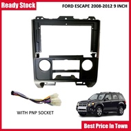 Android Player Casing FORD ESCAPE 9'' 2008-2012-BLACK (WIth PNP Socket)