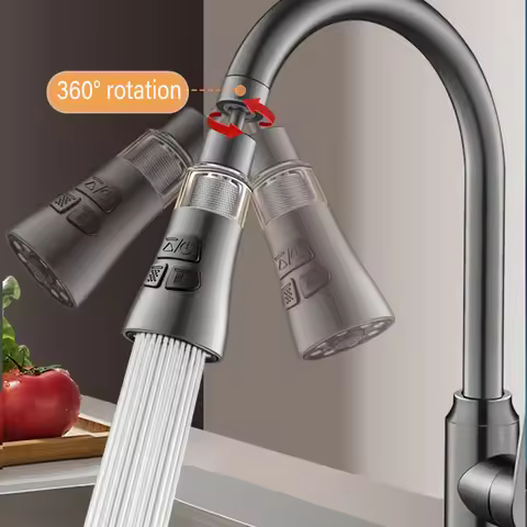 Universal 360 Rotate Kitchen Faucet Extender With Filter Function Aerator Splash Filter Washbasin Fa