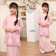 BAJU RAYA 2025 BAJU KURUNG MODEN BUDAK KIDS SEDONDON DHIAA DARK PURPLE BURGUNDY POWDER PINK GREY WHI