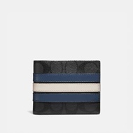COACH Men 3 In 1 Wallet In Signature Canvas With Varsity Stripe