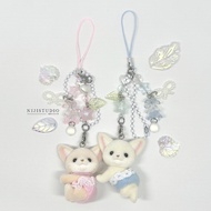 SYLVANIAN FAMILIES GANTUNGAN Fennec fox twins sylvanian family birthday phone charms or keychain.(de