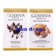 (Good Quality and Fast Delivery) Godiva White Bag Dark Chocolate Soft Heart Filled Silky Blended Chocolate - 415g