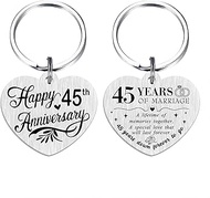 45th Anniversary Keychain - Happy 45 Years Wedding Anniversary Gifts, 45th Anniversary Keychain, Sma