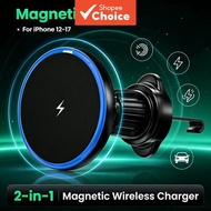 Foldable 15w Magsafe Car Wireless Charger Mount for Iphone 16 15