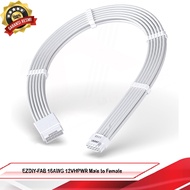 EZDIY 16AWG 12VHPWR PSU CABLE EXTENSION M to F | PSU Cable Sleeve