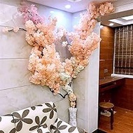 Artificial Cherry Blossom Tree Hanging Silk Flowers Garland Simulation Tree Indoor Outdoor Wall Decor Suitable for Wedding/Garden/Office/Hotel/Shop Fashionable