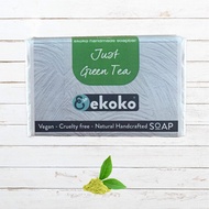 OXY Ekoko Just Green Tea handmade Soap With Green Tea Flavor, Whitening Skin, Anti-Oxidant With Spirulina Algae Powder