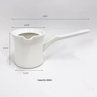 High Quality Export Ceramic Small Milk Boiling Pot Long Handle Pot Hot Chinese Medicine Pot Open Fla