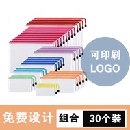 Dalam Stok Gabungan Beg Fail Grid Lutsinar Beg Zip Beg Zip Beg Arkib Kalis Air LOGO Boleh Disesuaika