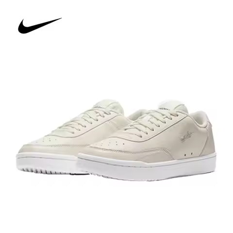 Nike Women's Court Vintage PRM - Retro Casual Premium Leather White Sneakers CW1067-101