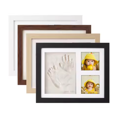 Baby & Pet Handprint Paw Print Kit, DIY Keepsake Photo Frame, Non-Toxic Inkless Pad