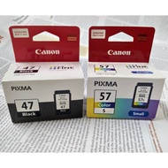 Original CANON ink Cartridge PG47 Black CL57s Color (printer E400 E410 E417 E460 E470 E477 E480 E3170 E3370 E3470 E4270
