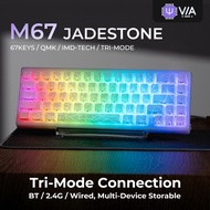 XVX M67 JadeStone Spider Web Mechanical Keyboard With IMD-Tech Keycaps 2.4GHz wireless keyboard