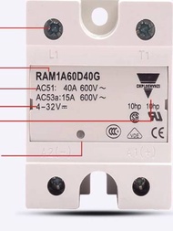 Preferred❤ R RAM1A60D100G Solid State Relay RAM1A60D125G 50G 75G 25G b0e