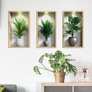 Wall sticker 3D plant pot design Home decoration Self-adhesive
