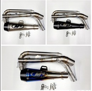 คอท่อ งานแสตนเลส สำหรับ Mslaz / R15 / New R15 / MT15 / Demon / MSX / Razor / CBR พร้อมปลายท่อ M4 งาน