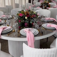 Exported to Africa White Wedding Banquet Hall Table Foreign Wedding Round Table Foshan Party Furnitu