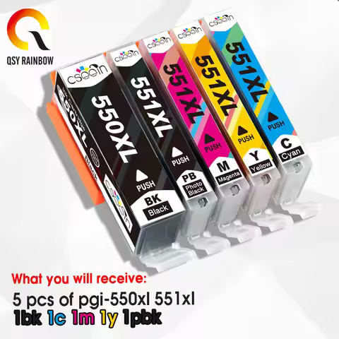 ALIZEO PGI-550 CLI-551 XL Compatible Ink Cartridge PGI550 CLI551 For Canon MG6350 MG7150 IP8750 Ip72
