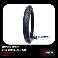 FKR TYRE FKR TUBELESS TYRE RS980 STORM 70/90-17, 80/90-17 70 90 17 80 90 17 TYRE TKR TUBELESS TYRE M