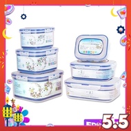 3pcs Set Microwaveable Tupperware Airtight Lunch Box Food Storage