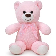 Teddy Bear Stuffed Animal 24'' Small Teddy Bear Plush Toy Gift for Valentine Christmas Birthday Pink