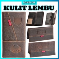 Dompet Panjang Lelaki Kulit Lembu Original Original Cow Leather Men’s Long Wallet/READY STOCK dompet