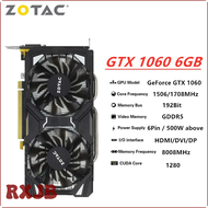 [RXJB] ZOTAC GTX 1060 6GB การ์ดจอ GTX 1060-6GD 5การ์ดจอ GPU คอมพิวเตอร์ส่วนบุคคลแผนที่หน้าจอเกมส์ RT