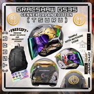 Gracshaw Helmet Gennex G535 TSURU Japan Edition with FREE HELMET BACKPACKS (G535 Japan Series)