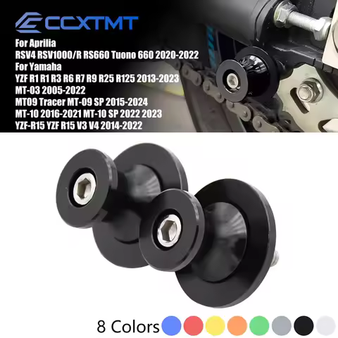 Motorcycle 6mm Swingarm Spool Slider Stand Screws For Yamaha MT-03 MT-09 MT-10 Tracer YZF R15 V3 V4 