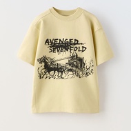 KREACTIVE T-Shirt AVENGED SEVENFOLD Life Is But a Dream Do You Want a Paradise? Beige Oversize A7X T