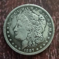 Silver Coin Silver Dollar 1887 American Can Blow Silver Dollar Morgan Coin Collection Silver Dollar 