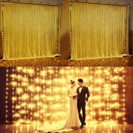 3X3M LED string light AC220V 300led wedding fairy light waterproof curtain light