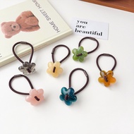 Textured Flower Hair Band Scrunchie Rubber Band Elastic Band Hair Tie Woman Elastic Band Sewing Hair
