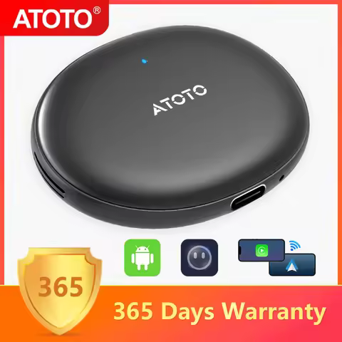 ATOTO Smart Car Android Auto Wireless Carplay Adapter Automotive AI TV Video Box Car Ring Kit Blueto