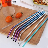 MIOSHOP Drinking Straw Metal Reusable Washable Straight Bend
