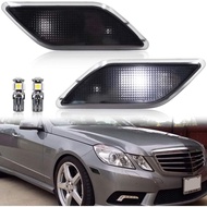 NJSBYL Smoke Lens Front Bumper Side Marker Lights Lamp Housing for 2010-2013 Mercedes-Benz W212 E-Cl